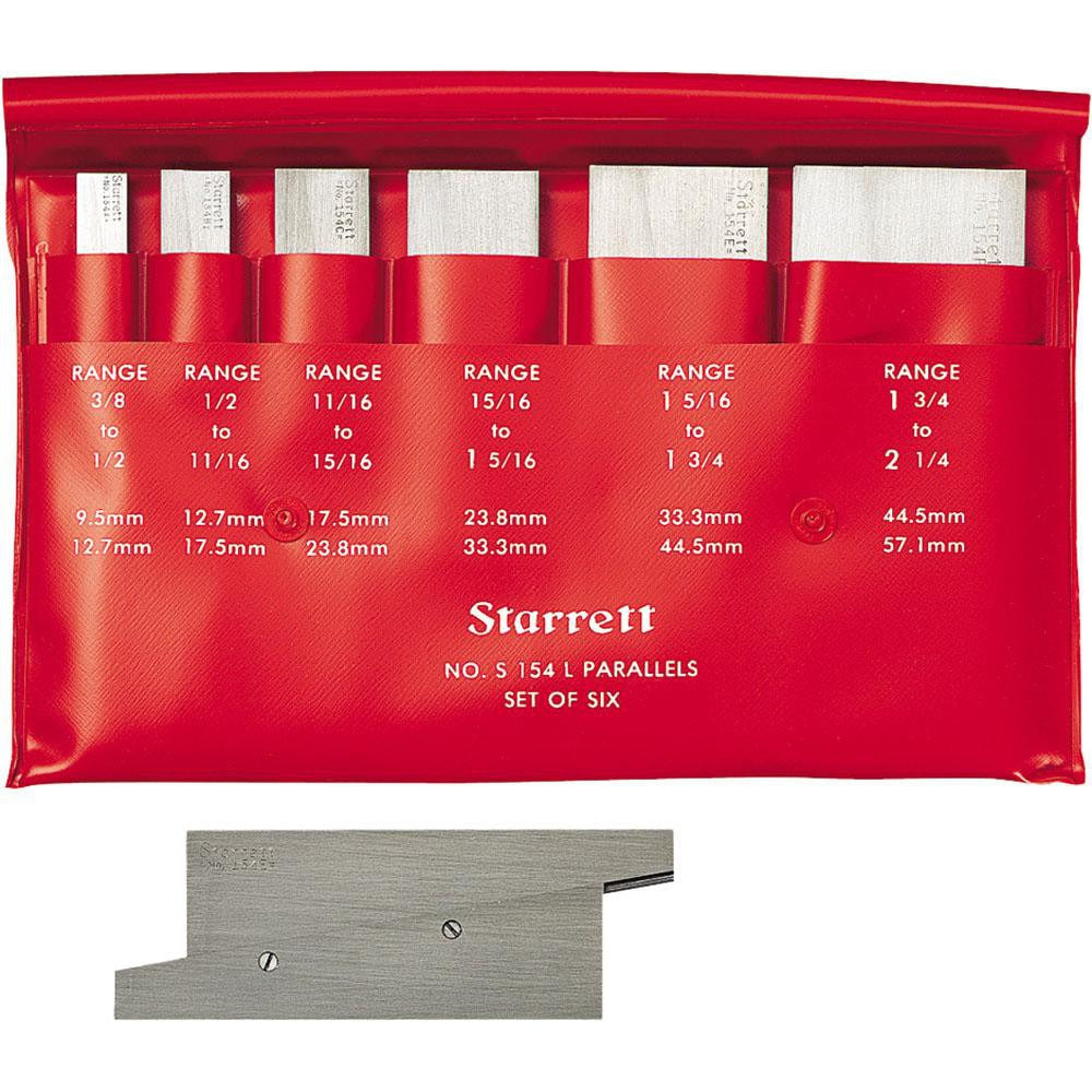 STARRETT Starrett 50586 Adjustable Parallel Set 6 Piece with Case