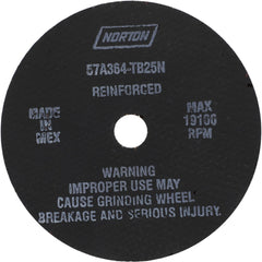 NORTON Norton 66243522502 Cut-off Wheel 4 in Aluminum Oxide 36 Grit