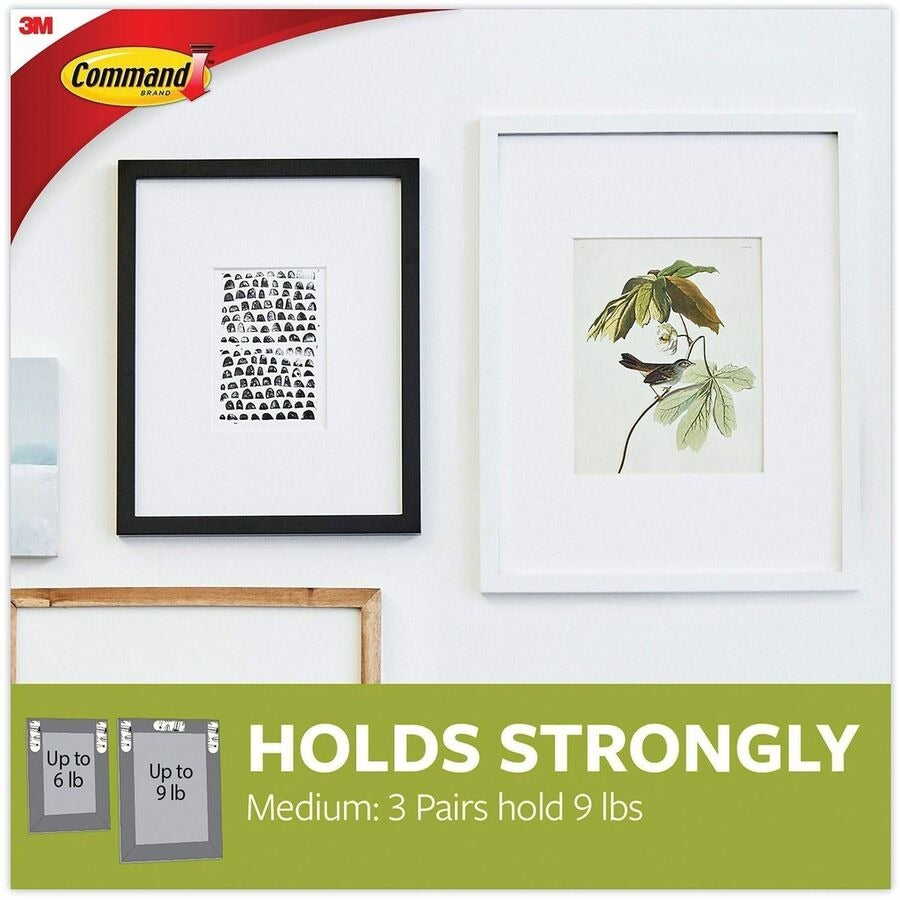 3M 3M MMM17201CABPK Command Picture Hanging Strips Holds 6 lb per pair (0.75 x 2.75 in, 50 sets/carton) 17201CABPK