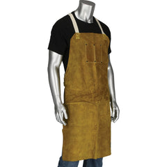 PIP Pip 7010/42 Welding Bib Apron 42 in Cowhide Leather