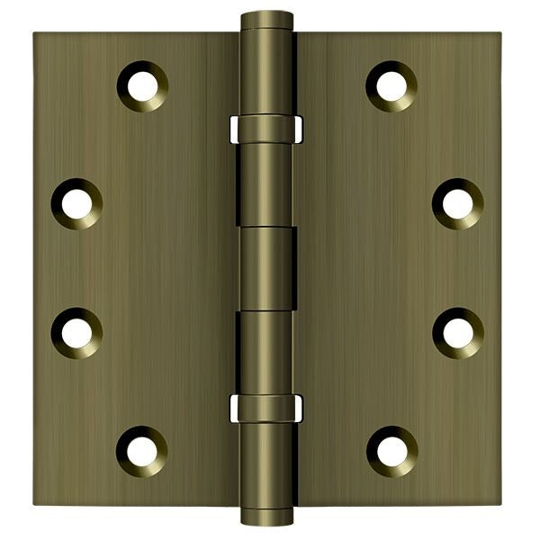 DELTANA Deltana DSB45B5 Square Hinge Ball Bearings 4.5in Antique Brass