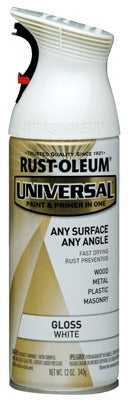RUST-OLEUM Rust-oleum 245199 Universal Gloss White Spray Paint 12 Oz