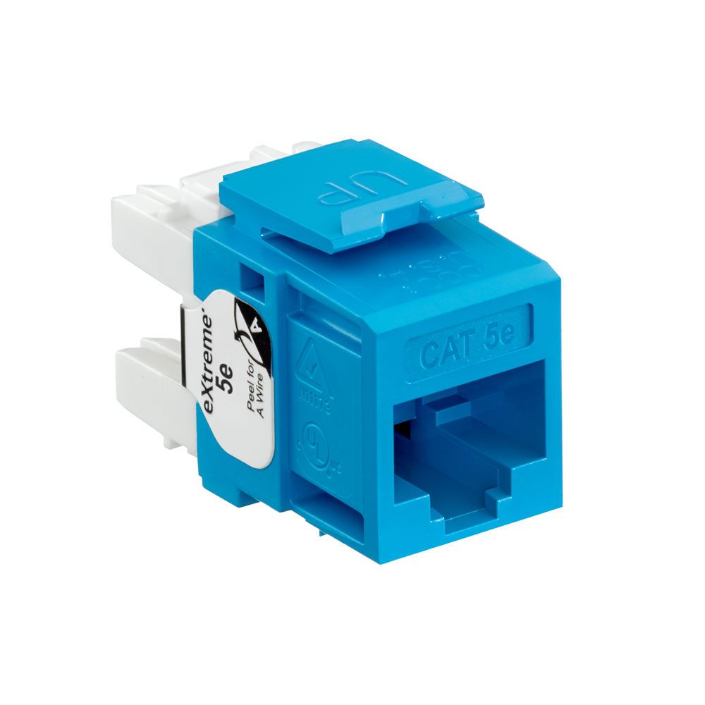 LEVITON Leviton 5G110-RL5 EXTREME CAT5E QUICKPORT Jack, Blue