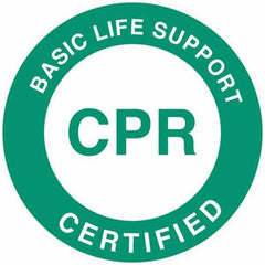 BRADY Brady 42230 Basic Life Support Certified CPR Hard Hat Labels (2 in Diameter, 0.004 in Thick, Card of 4)