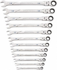 GEARWRENCH Gearwrench 86229 Ratcheting Flexhead Wrench Set 12 Pc Metric