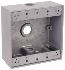 THOMAS & BETTS Thomas Betts 2IH3-2 Square Outlet Box 2 Gang Aluminum
