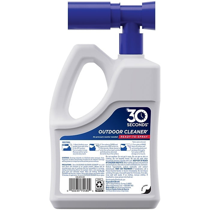 30 SECONDS 30 Seconds 6430SJ Outdoor Ready-to-Spray Cleaner 64 oz
