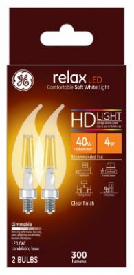GE G E Lighting 31384 Led Candelabra Bulb 4W Soft White 2 Pack