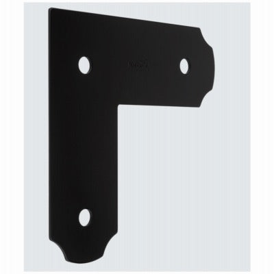 NATIONAL HARDWARE National Mfg N800-014 Decorative L Strap 3x8.25in Black
