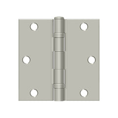 DELTANA Deltana S35BBU15-R Ball Bearing Hinge Satin Nickel 3.5x3.5 in