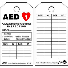 ZING GREEN SAFETY Zing Green Safety 7018 Aed Safety Tag Plastic 10 Pack