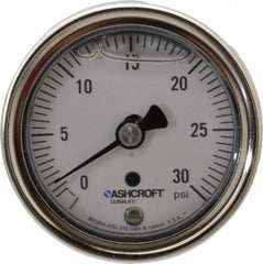 ASHCROFT Ashcroft 94903 Pressure Gauge 0-30 Psi 2.5 Inch Dial Npt