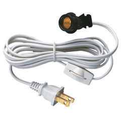WESTINGHOUSE Westinghouse 70108 6-Foot Cord Set With Snap-In Pigtail Candelabra-Base Socket And Cord Switch 6 W (1-Pack) 7010800