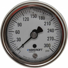 ASHCROFT Ashcroft 83186 Pressure Gauge 0-300 Psi 2-1/2 in Dial Npt