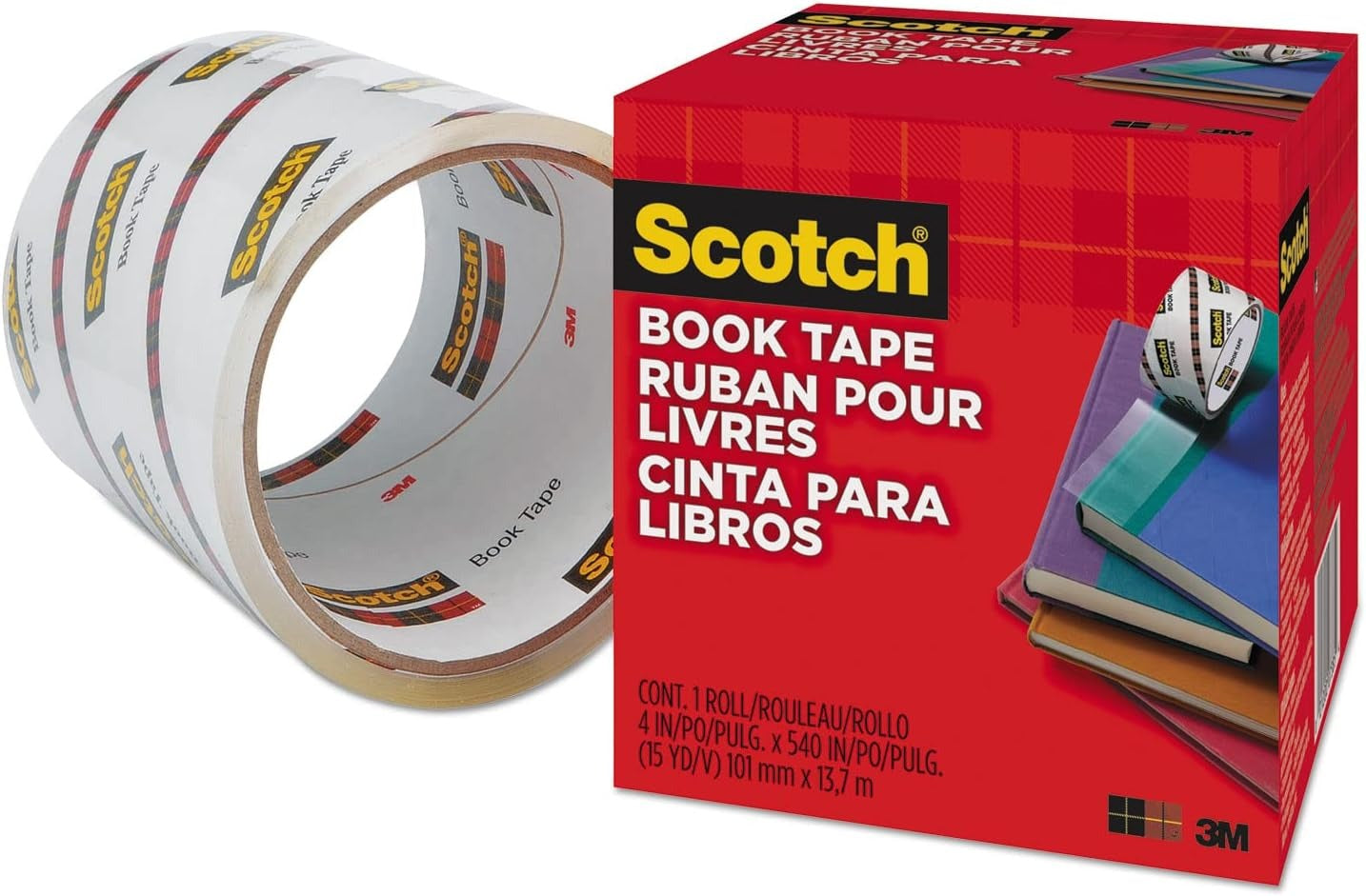 3M 3M MMM8454 See-Through Book Repair Tape (4 in x 15 yd, 3 in core)