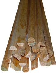 ALEXANDRIA MOULDING Alexandria Moulding WM122-20096C1 Half Round Pine Moulding 8 Ft
