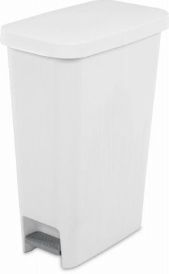 STERILITE Sterilite 10588004 Slim Step-on Wastebasket 11 Gallon