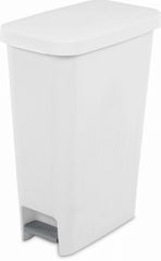 STERILITE Sterilite 10588004 Slim Step-on Wastebasket 11 Gallon