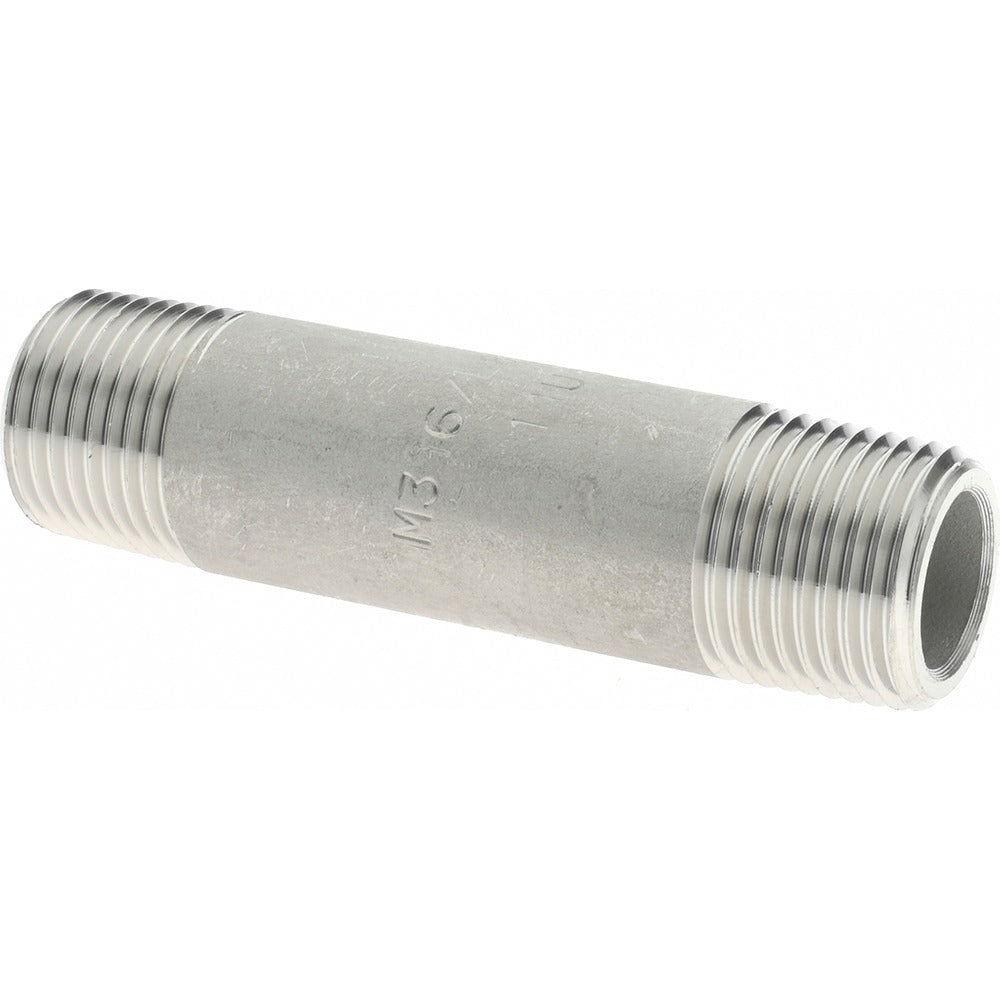 MERIT BRASS Merit Brass 6506-250 Stainless Steel Pipe Nipple 3/8 in Sch 80