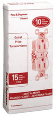 LEGRAND Pass Seymour 3232LACP8 Duplex Outlet 15A 125V Light Almond 8 Pack