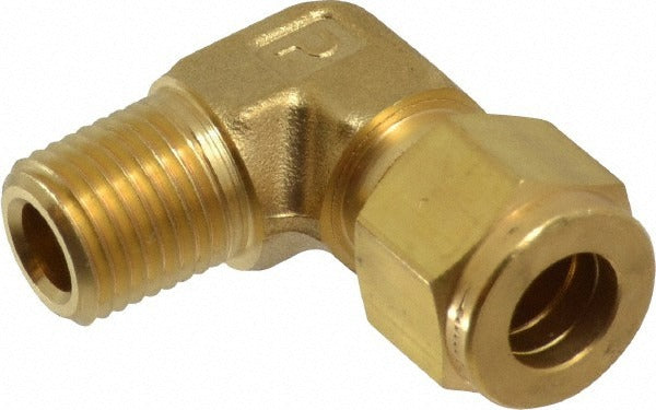 PARKER Parker 6MSEL4N-B Compression Male Elbow 1/4 in Brass