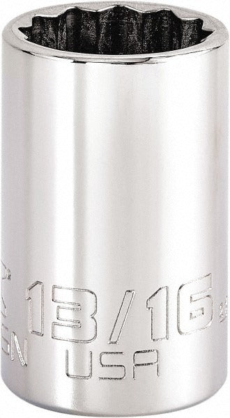 PROTO Proto J5226N 13/16 Inch 12-point Hand Socket 3/8 Drive