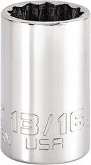 PROTO Proto J5226N 13/16 Inch 12-point Hand Socket 3/8 Drive