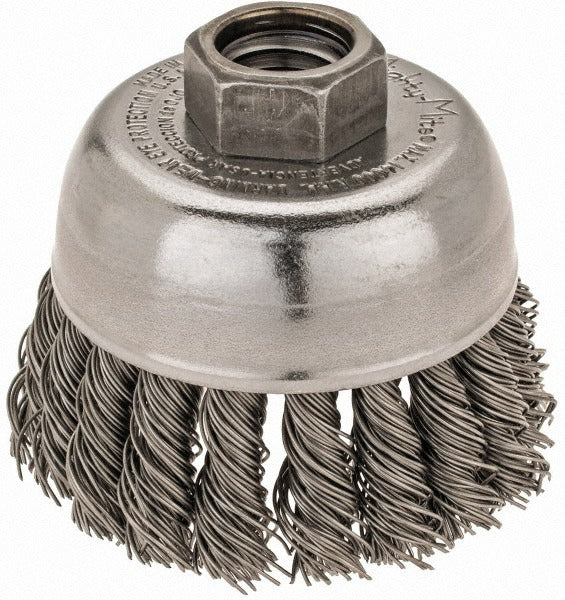 WEILER Weiler 94687 Knotted Steel Cup Brush 2-3/4 in 14000 Rpm