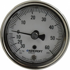 ASHCROFT Ashcroft 82120 Pressure Gauge 2.5 in Dial Npt Center Back