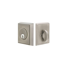 EMTEK Emtek 8468US15A Rectangular Single Cylinder Deadbolt Pewter