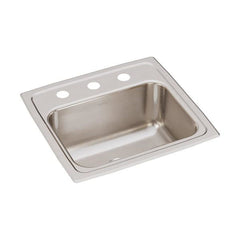 ELKAY Elkay LR1716C Lustertone 17 x 16 x 7-5/8 in Single Bowl Drop-In Sink Kit LR1716C