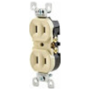 LEVITON Leviton 223-I Duplex Receptacle 15 Amp 125 Volt (4.3 x 1.5 x 1 in) 006-00223-00I