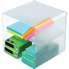DEFLECTO Deflecto DEF350701 Stackable Cube Organizer 6 x 6 x 6 (2 Compartments)