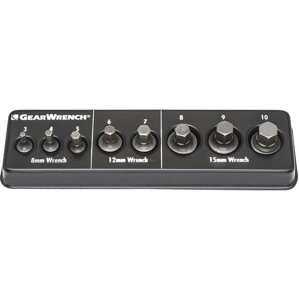 GEARWRENCH Gearwrench 81550 Hex Bit Socket Set 9 Pc 3-10mm Metric