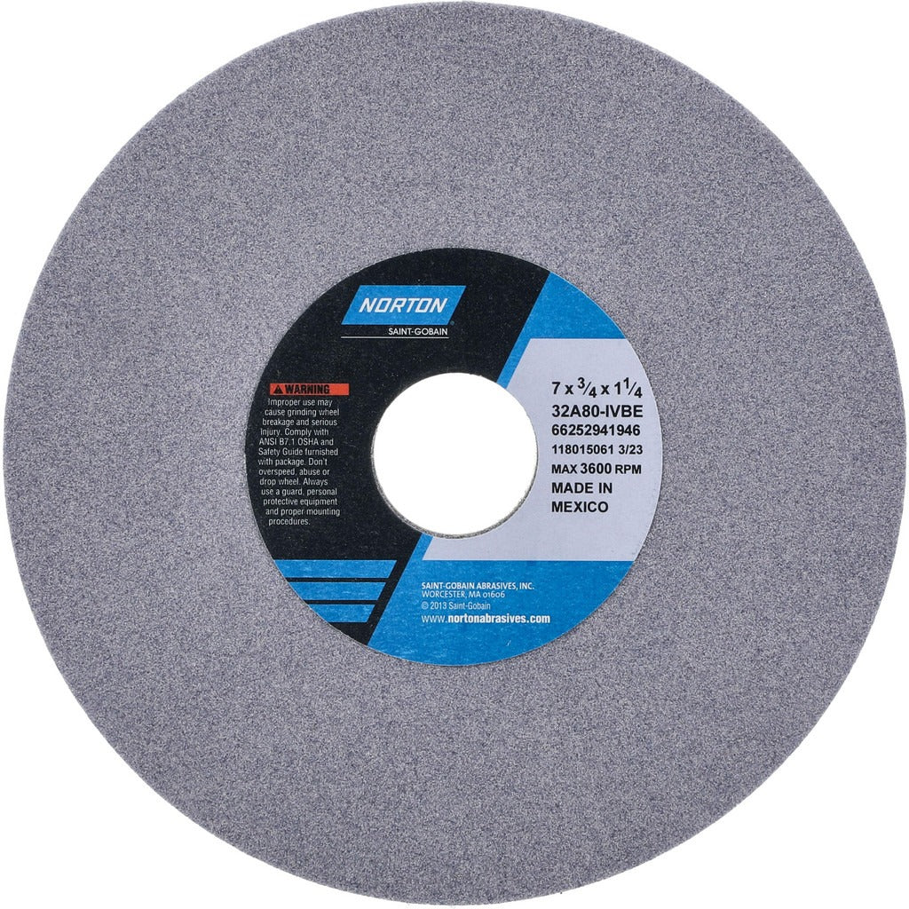 NORTON Norton 66252941946 Surface Grinding Wheel 80 Grit 7 in