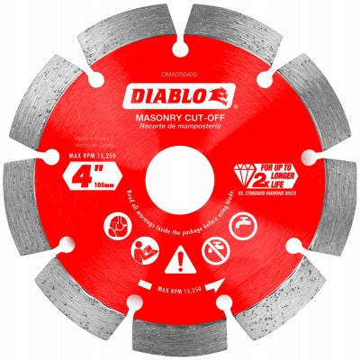 DIABLO Freud DMADS0400 Diamond Segmented Masonry Disc 4 in 5 Pack