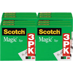 3M 3M MMM810H3BD 1/2 inchesW Magic Tape 36 yd (4 Bundle, 3 per Pack) 810H3BD