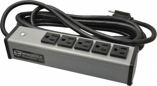 WIREMOLD Wiremold UL100BD Power Outlet Strip 5 Outlets 15A 120V