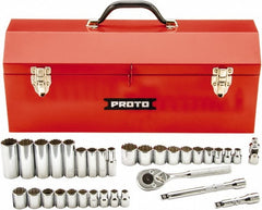 PROTO Proto J52230-1A 34 Pc Deep Standard Socket Set 3/8 Drive