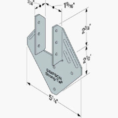 SIMPSON STRONG-TIE Simpson Strong Tie H1 Hurricane Tie G90 Galvanized