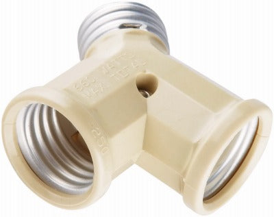 LEVITON Leviton Mfg Co 006-00128-00I Single Twin Socket Adapter