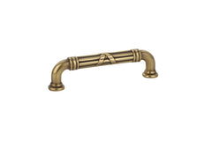 EMTEK Emtek 86285US7 Ribbon Reed Cabinet Pull 4in French Antique Brass