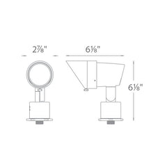 WAC LIGHTING Wac Lighting 501230BZ Accent 120V Landscape Luminaire 3.5-14.5W (6-inch) 5012-30BBR
