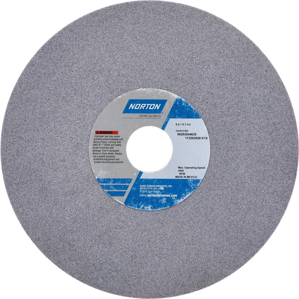 NORTON Norton 66253044629 Surface Grinding Wheel 8in 60 Grit