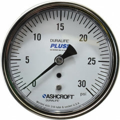 ASHCROFT Ashcroft 94919XLL Pressure Gauge 0-30 Psi 3.5in Dial Mnpt