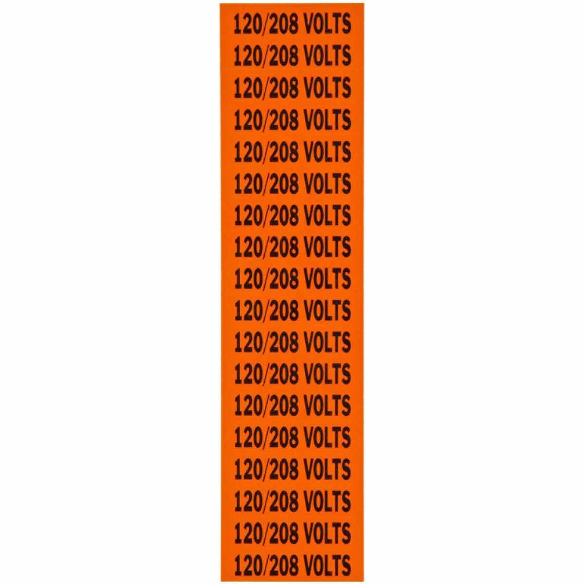 BRADY Brady 44359 Label B-498 120/208 Volts (2.25 x 0.5 in, 18/Card)