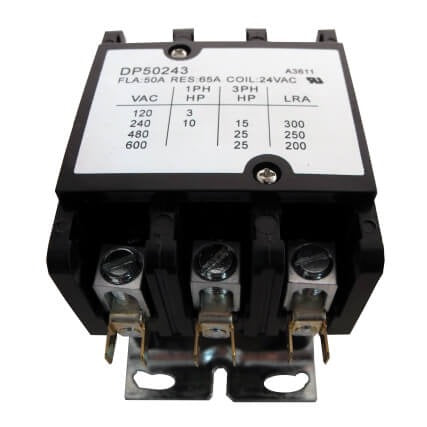 SUPCO Supco DP50243 Contactor 50A 24V 3 Pole (1 Pack)