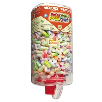 MOLDEX Moldex 6645 SparkPlugs PlugStation Earplug Dispenser Assorted Color Swirls 500 Pairs