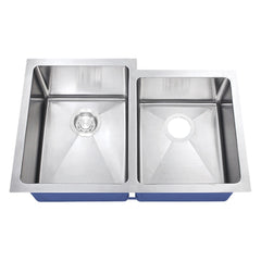 DAKOTA Dakota Plumbing Products DSM-6040-1SV 60/40 Undermount Kitchen Sink