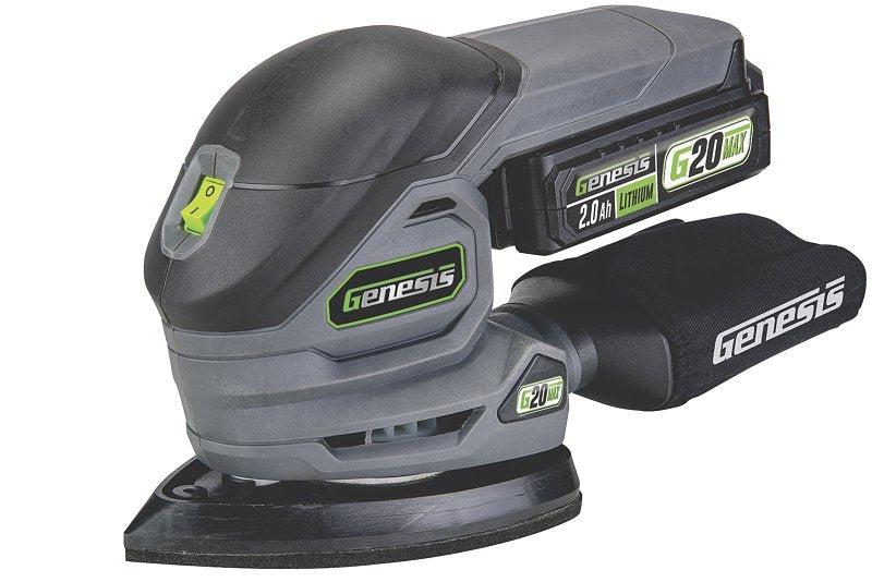 GENESIS Genesis GLDS20B 20V Corner/Detail Sander 20V (5.5 in x 5.5 in x 3.15 in)